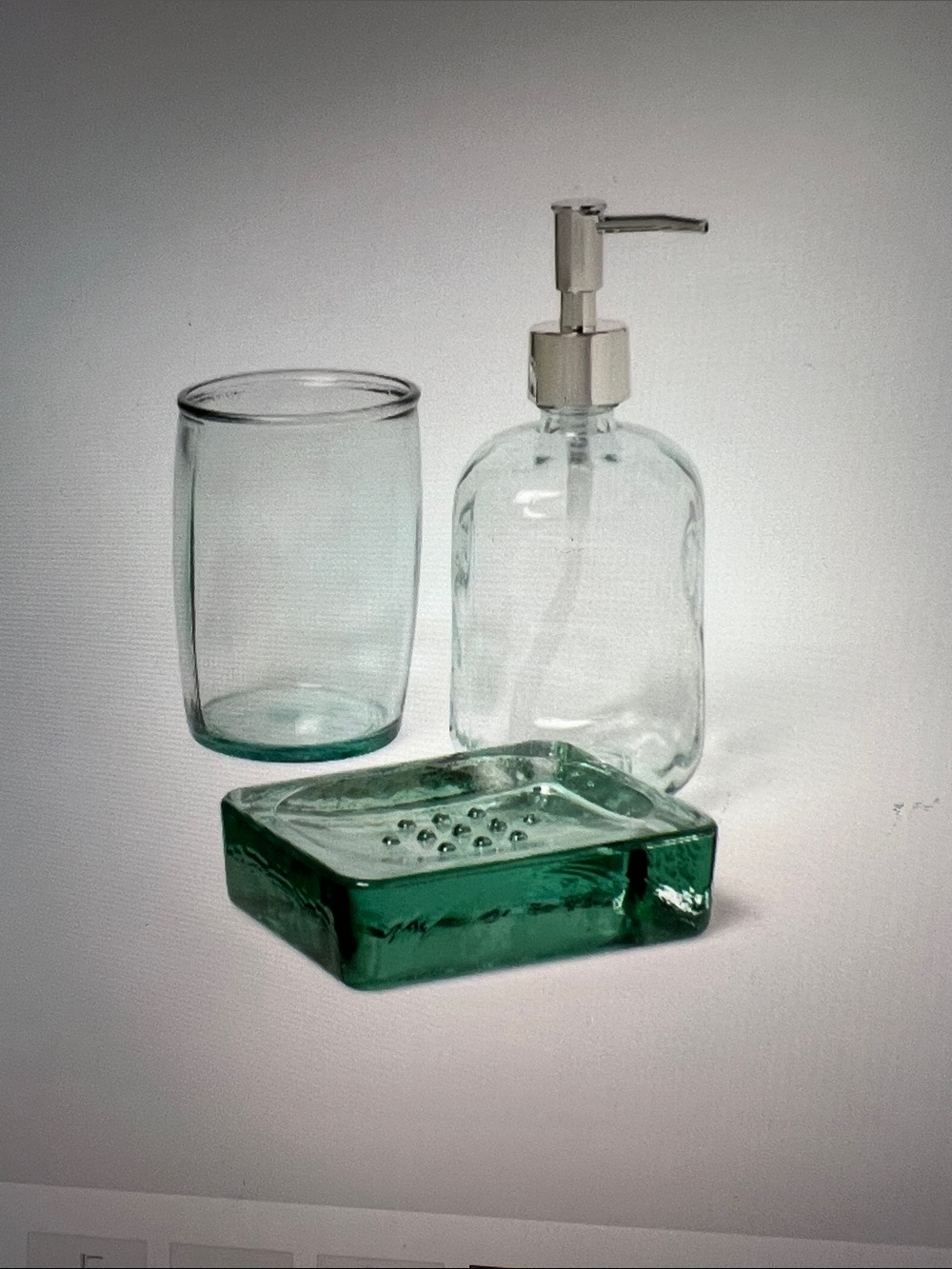 Threshold Recycled Glass 2 Pc Bath Accessories